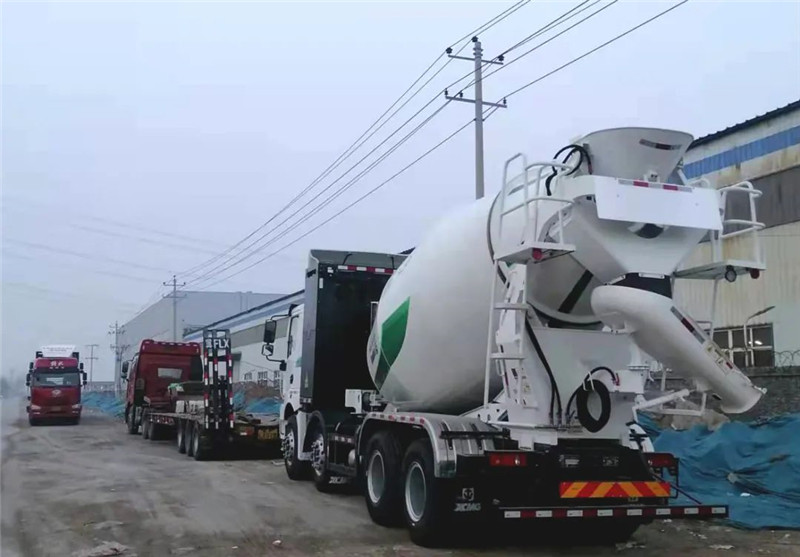 零排放 零污染丨跃迪纯电动混凝土搅拌车整装发车